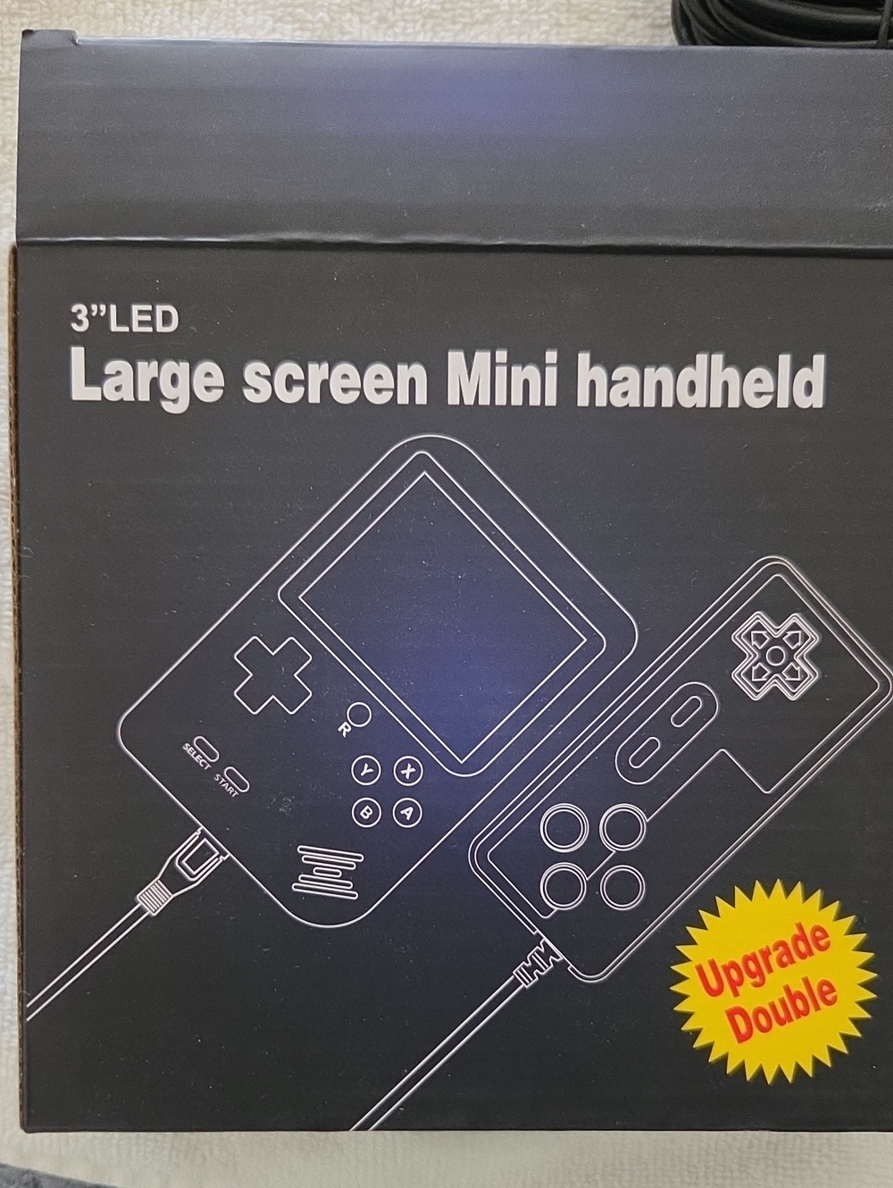 Large Screen Mini Handheld Gaming Console - Black